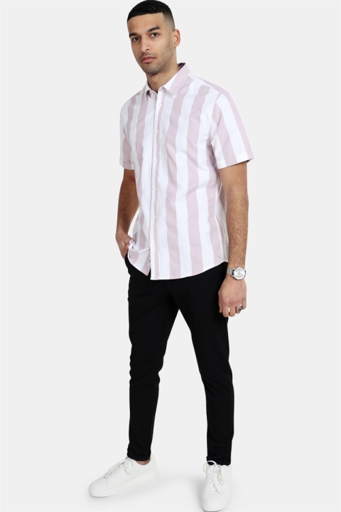 Only & Sons Travis SS Striped Thin Oxford Chemises Violet Ice