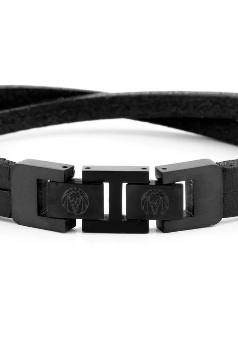 Lucleon Læder Bracelet Sort