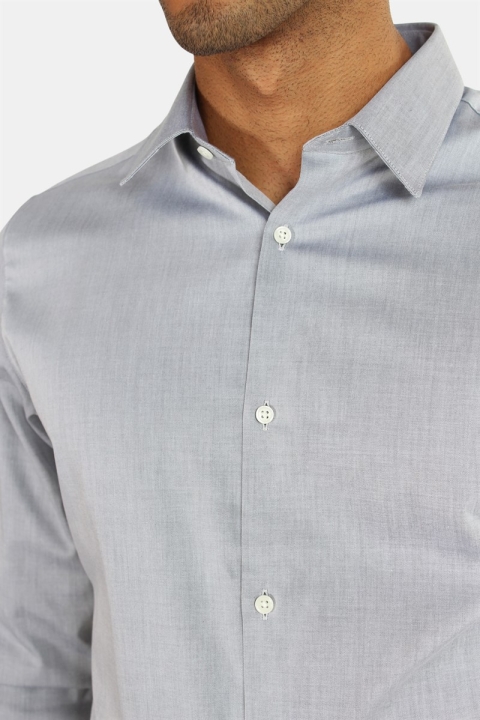 Jack & Jones Non Iron Chemises L/S Grey Melange