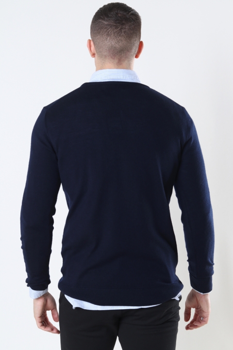 Clean Cut Copenhagen Merino Wool Crew Tricot Navy