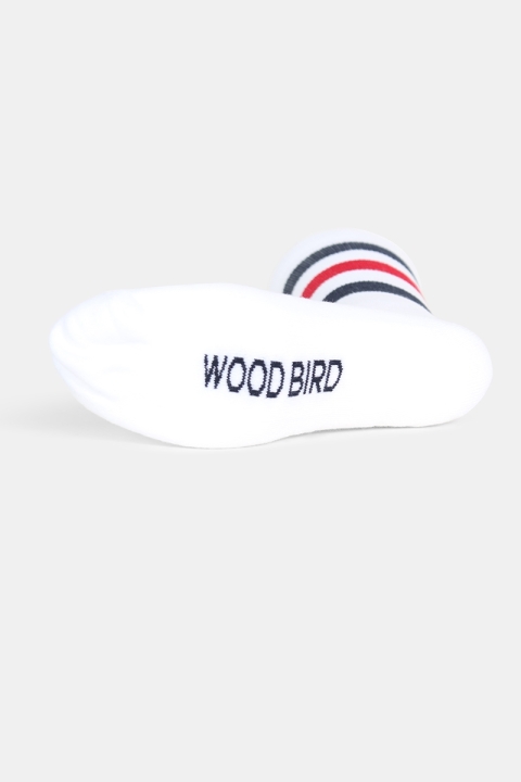 WoodBird Tennis Chaussettes White/Navy/Red