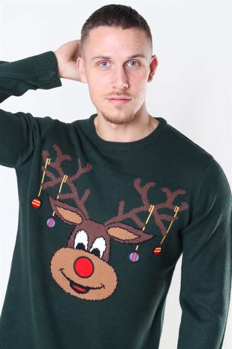 Only & Sons Xmas 7 Funny Front Badge Tricot Pine Grove