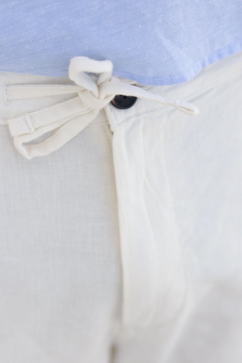 Selected Regular Brody Linen Shorts Cloud Dancer