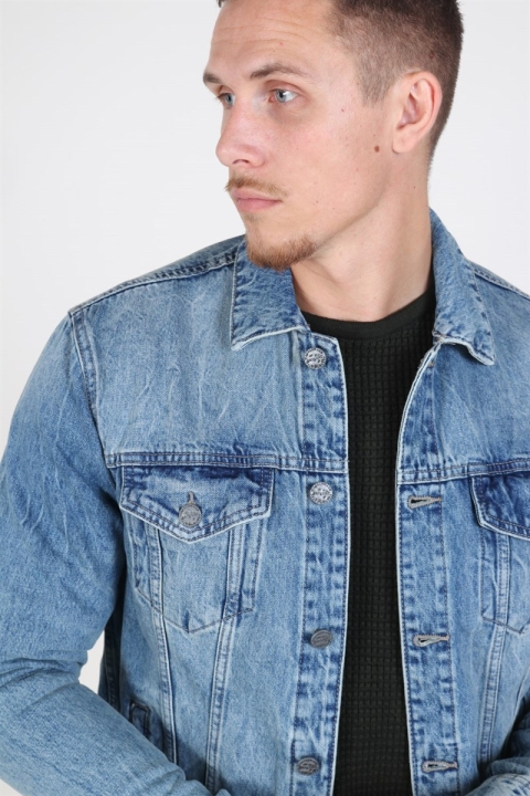 Only & Sons Coin Trucker Veste Blue Denim
