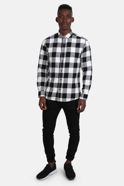 Only & Sons Gudmund Ls Checked Chemises Cloud Dancer