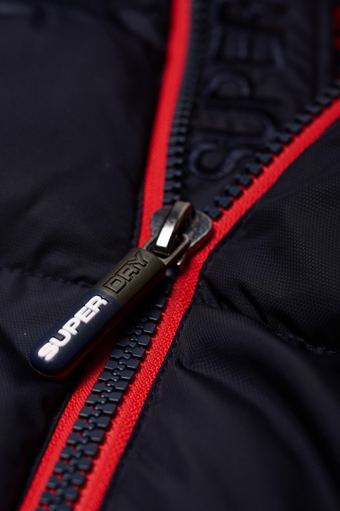 Superdry Sports Puffer Veste Navy/Bright Red