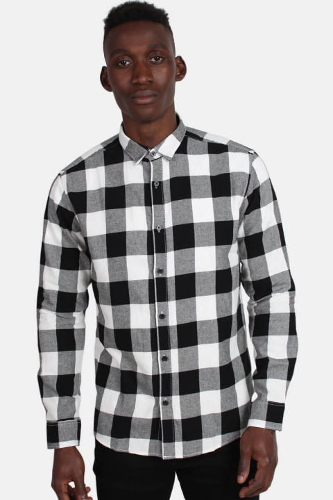 Only & Sons Gudmund Ls Checked Chemises Cloud Dancer