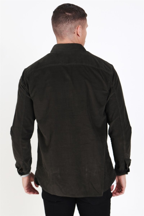 Selected Craig Cord Chemises Black Ink