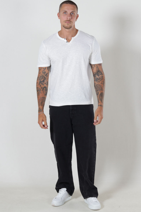 Jack & Jones JJESPLIT NECK TEE SS NOOS Cloud Dancer Slim