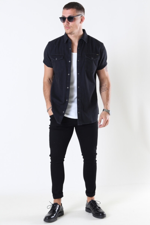 Jack & Jones Sheridan Chemises S/S Black Denim