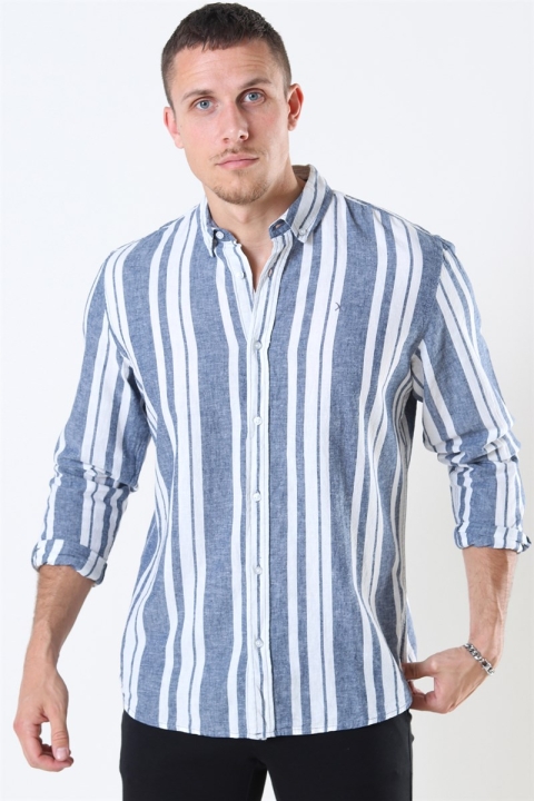 Clean Cut Sälen 146 LS Chemises Blue/Off White
