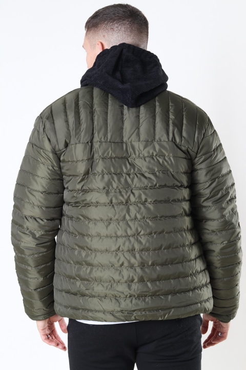 Only & Sons Paul Quilted Highneck Veste Olive Night