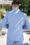 Jack & Jones Riviera Linen Blazer Nautical Blue
