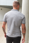 Selected Fave Zip Polo SS Medium Grey Melange