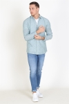 Only & Sons Caiden LS Solid Linen Chemises Posy Green