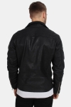 Selected Scott Læder Biker Veste Camp Black