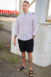 ONLY & SONS ONSCAIDEN LS SOLID LINEN MAO SHIRT NOOS Chinchilla