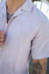 ONLY & SONS Caiden SS Resort Linen Shirt Chinchilla