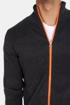 Kronstadt Jacob Zip Tricot Charcoal Mel/Orange