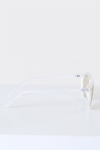 Fashion 1384 des lunettes de soleil Matt Transparent Clear Lens w/Blue Mirror