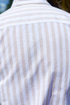 Selected Reg New Linen Shirt LS Kelp Stripe