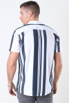 Selected Reg Kevin Chemises SS Stripes B Dark Sapphire