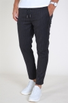 Solid Slim Truc Pinstripe Pantalon Dark Grey Melange