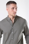 Clean Cut Cotton Linen Mao Chemises Dusty Green
