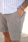 Selected Regular Brody Linen Shorts Sky Captain