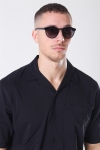 Fashion 1385 Mat Black des lunettes de soleil Grey Gradient