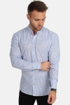 Kronstadt Dean Henley Stripe Chemises Blue