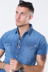 Jack & Jones Sheridan Chemises S/S Medium Blue Denim