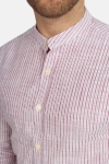 Kronstadt Dean Henley Stripe Chemises Red