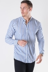 Only & Sons Matthew LS Stripe Manderine Chemises Dark Blue