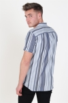 Jack & Jones Robert Stripe Chemises S/S Navy Blazer