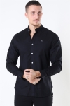 Clean Cut Copenhagen Oxford Mao Stretch L/S Chemises Black