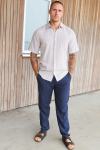 ONLY & SONS Caiden SS Linen Shirt Chinchilla