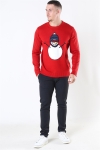 Only & Sons Xmas 7 Funny Front Badge Tricot Pompeian Red