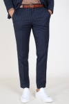 Selected Slim Aden Stripe Pantalon Grey/Blue