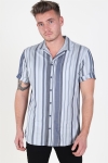 Jack & Jones Robert Stripe Chemises S/S Navy Blazer