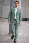 Selected SLIM OASIS LINEN BLAZER Light Green Melange