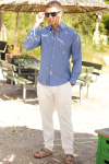 Selected Brody Linen Pants Cloud Dancer