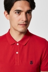 Selected Aro S/S Emroidery Polo Chemises Noos Scarlet Sage