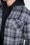 Solid Arvid LS Check Chemises Black