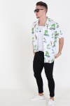Only & Sons Sid SS Reg AOP Viskose Chemises Re White