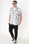Only & Sons Oliver SS Printed Chemises White