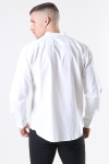 Clean Cut Cotton Linen Mao Chemises White