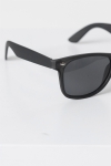 Fashion 1398 Wayfarer des lunettes de soleil Black Rubber Grey Lens