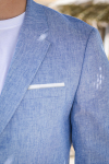 Jack & Jones Riviera Linen Blazer Nautical Blue