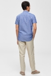 Selected Slim Linen Chemises SS Classic Medium Blue Melange